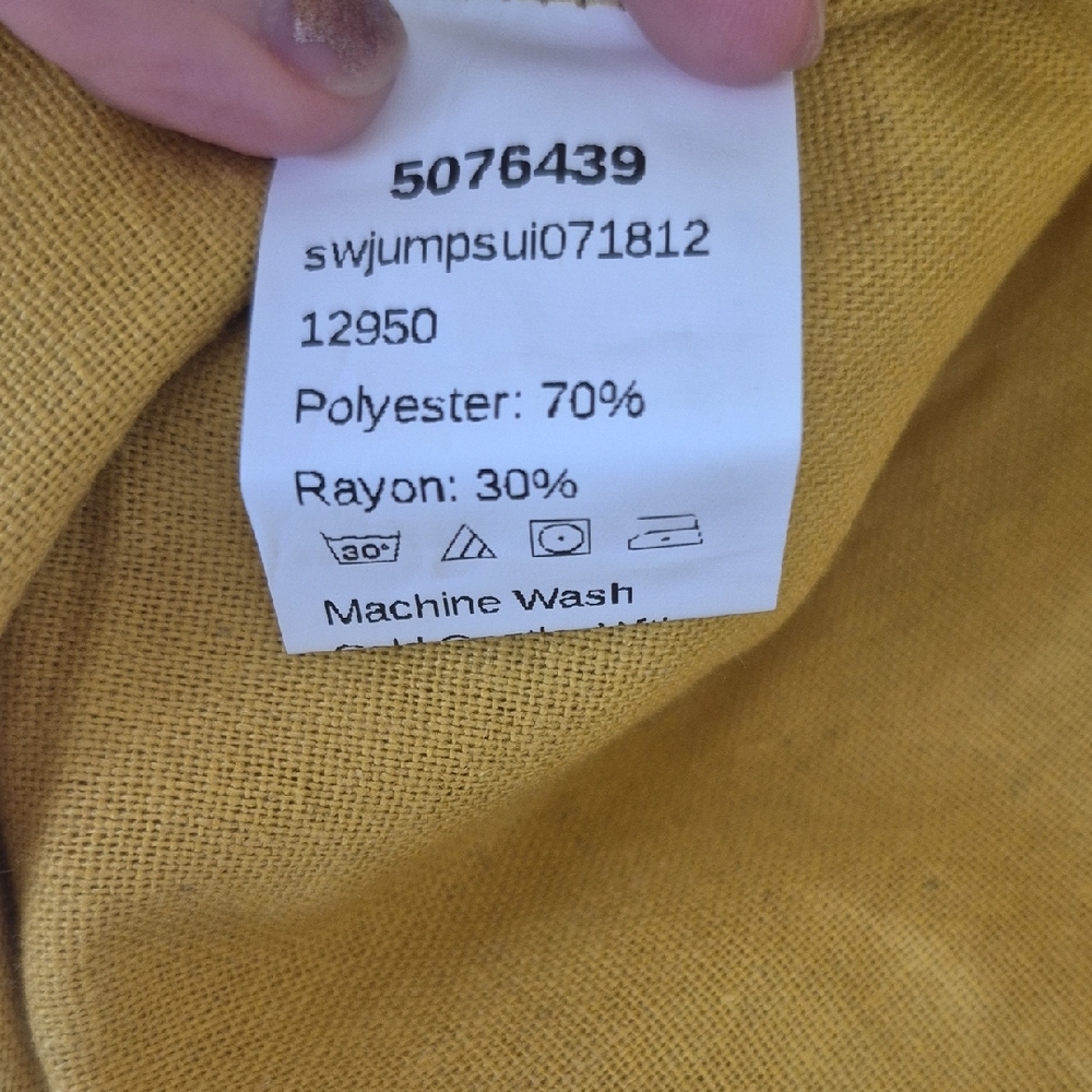 Mustard Ruffled Jumpsuit - Picture 10 of 10